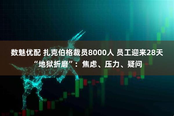 数魅优配 扎克伯格裁员8000人 员工迎来28天“地狱折磨”：焦虑、压力、疑问