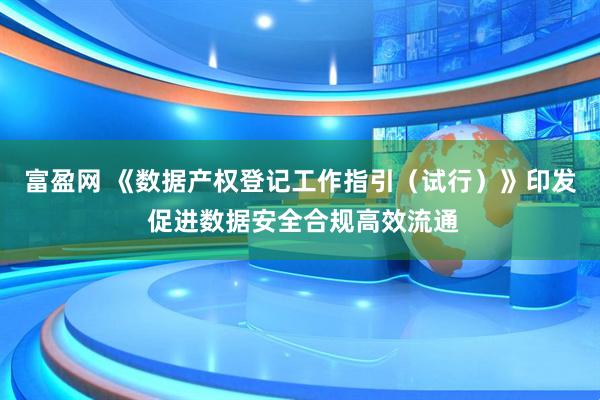富盈网 《数据产权登记工作指引（试行）》印发 促进数据安全合规高效流通